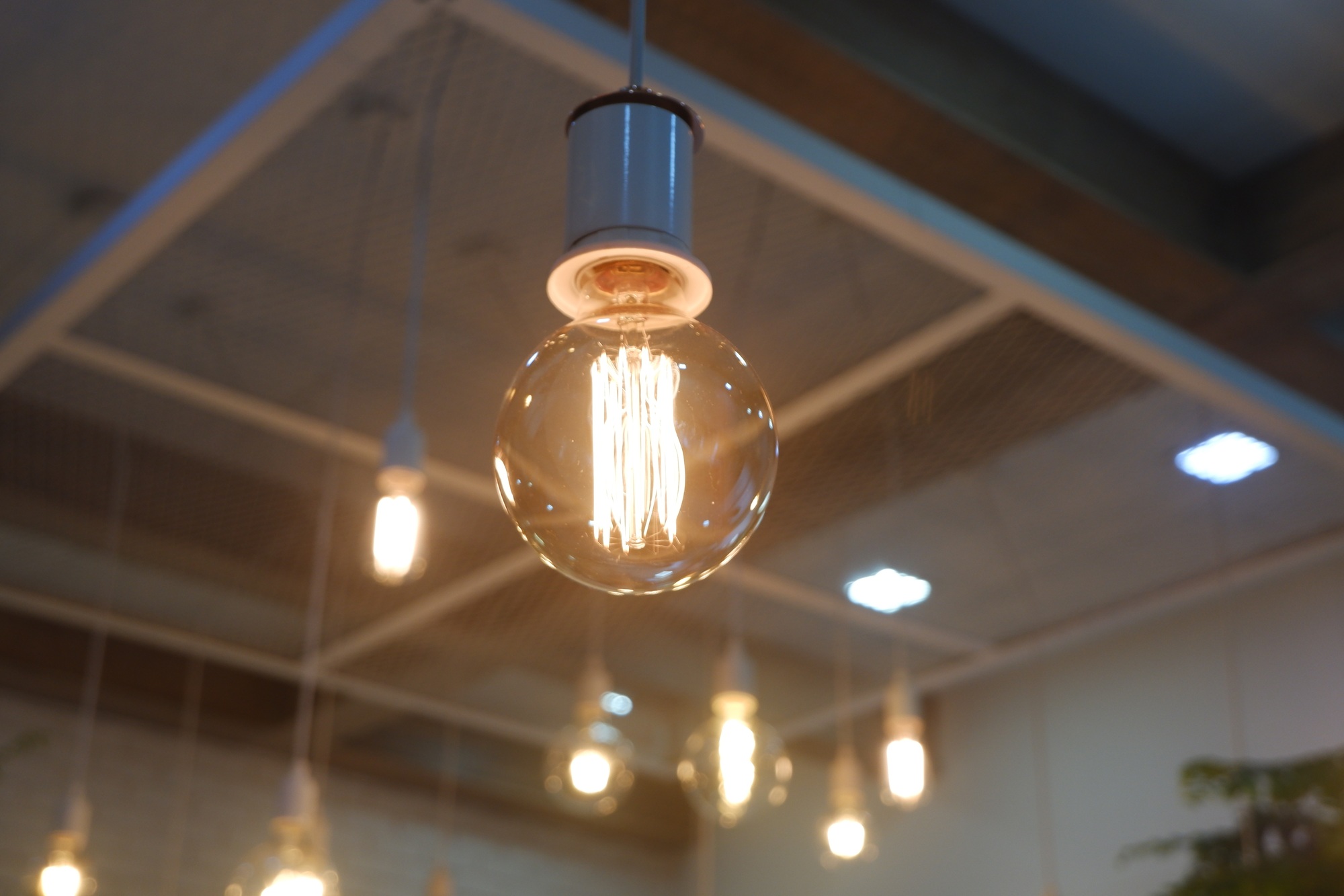 closeup light bulb electricity idea innovation symbol