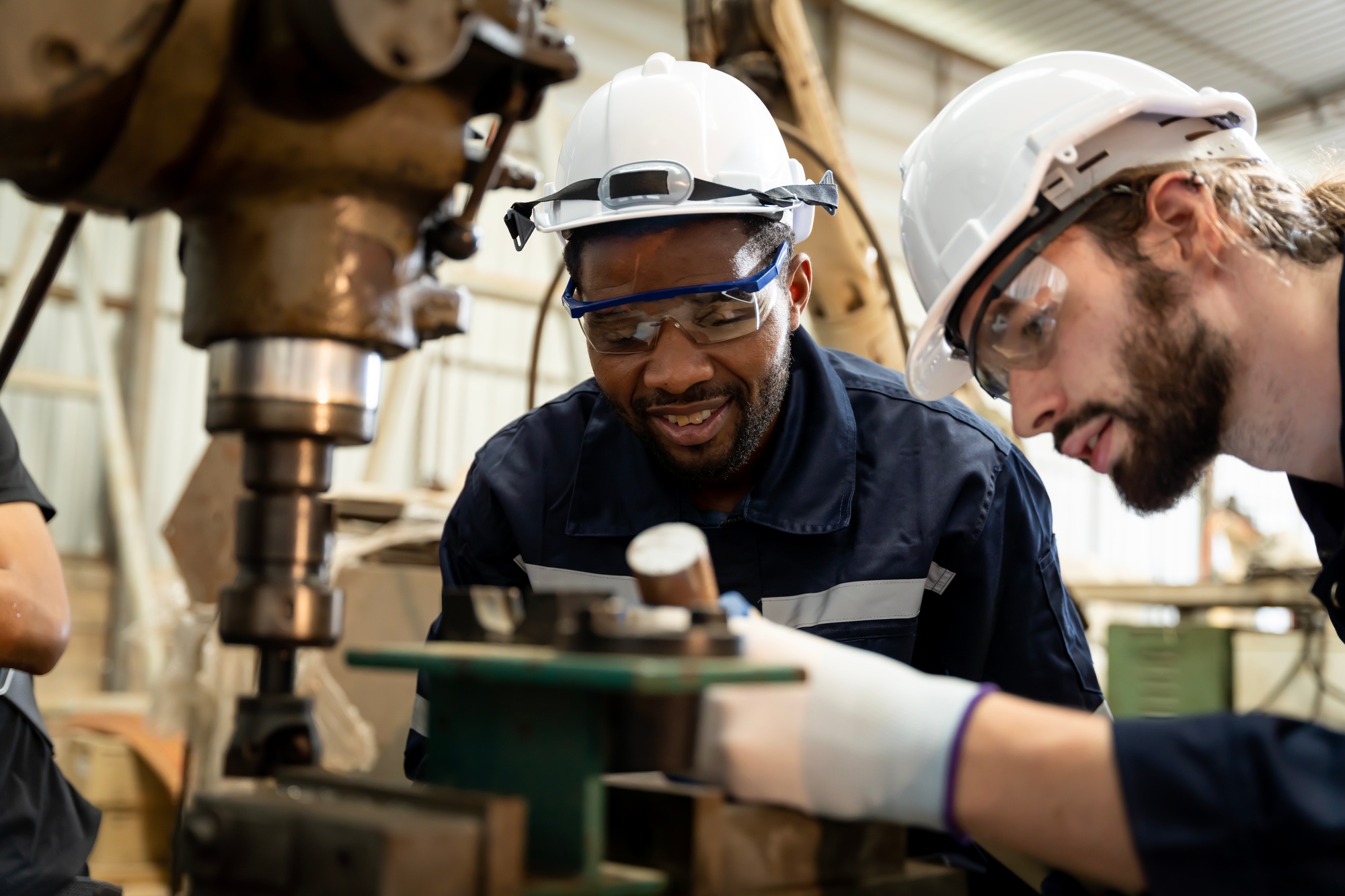 Team of engineers practicing maintenance Taking care and practicing maintenance